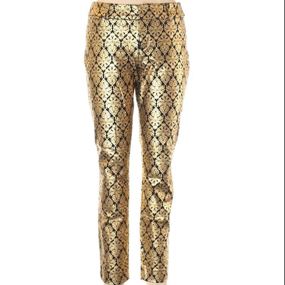 Gold foil ankle pant